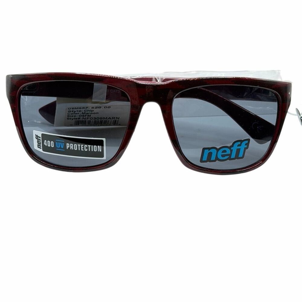 NEFF Chip Maroon Sunglasses Brand New w/ Tags